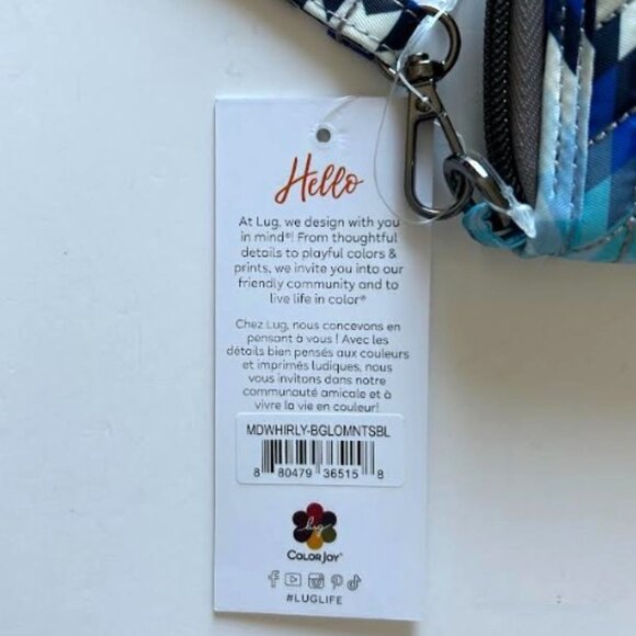 Lug Guild Collection Whirly RFID Wallet - Bargello Mountains Blue - Picture 7 of 7